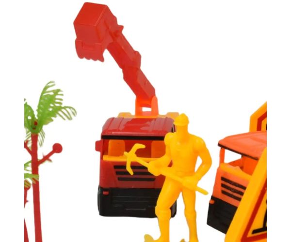 Heavy Duty: Set de jucării de construcție cu mașini și accesorii