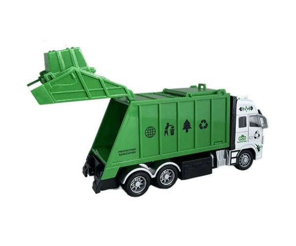 Camion de transport deșeuri sau container cu telecomandă RC cu lumină 27MHz 1/36 20cm în două versiu