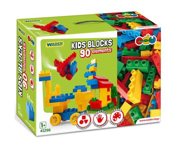 Kids Bloks blocuri de construcții 90 bucăți set - Wader