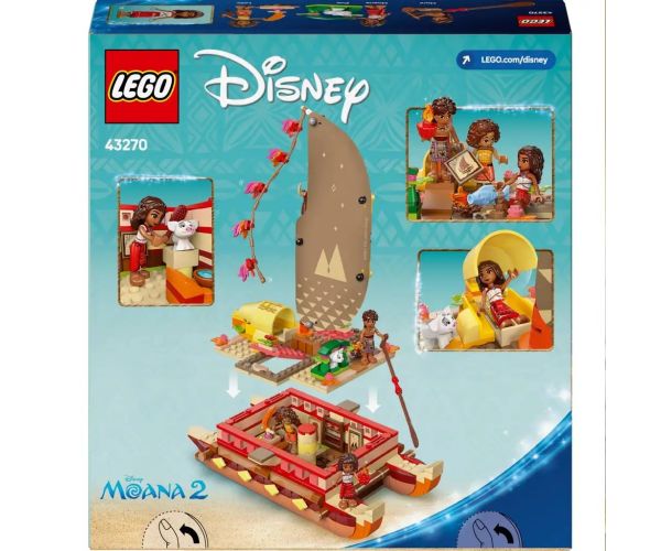 LEGO® Disney: Canoe-ul lui Vaiana plin de aventuri (43270)