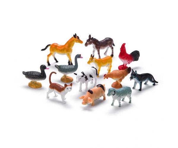 Faunica: Set de figurine cu animale de fermă 12 buc - Woodyland
