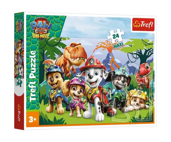 Paw Patrol Prietenie Preistorică 24 piese Maxi puzzle - Trefl
