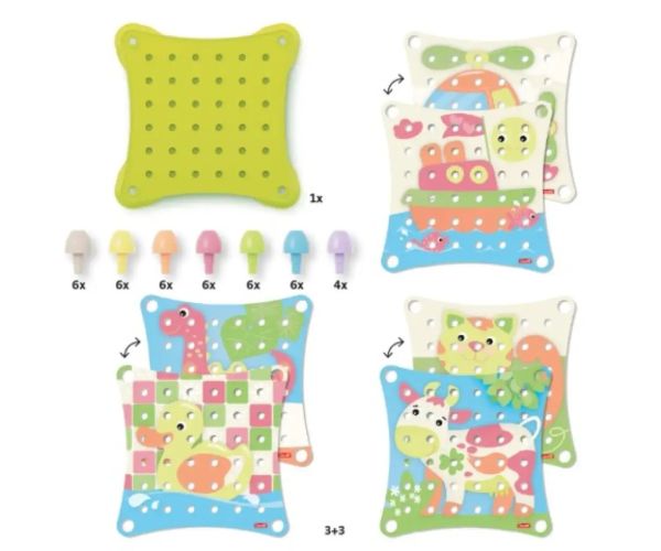 Quercetti: Play Eco Jumbo Peggy Evo 41 bucăți set