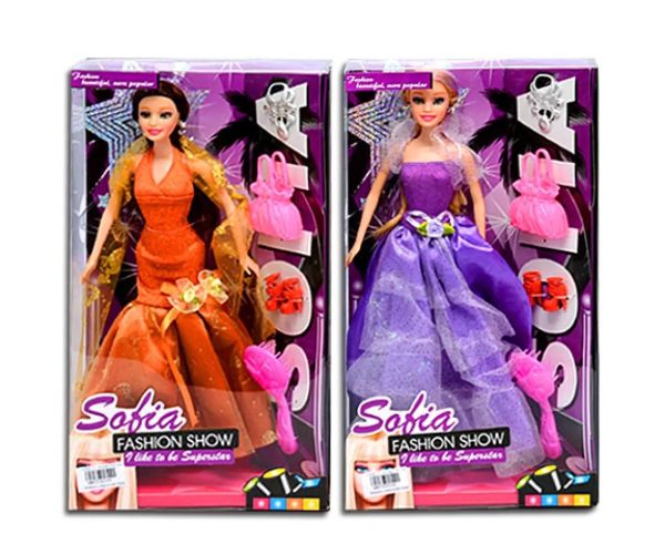 Sofia Fashion Show păpuşă în rochie de seară cu accesorii în 2 variante