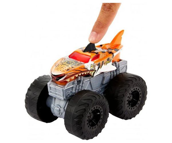 Hot Wheels Monster Trucks Tiger Shark vehicul cu lumini și sunete 1/43 - Mattel