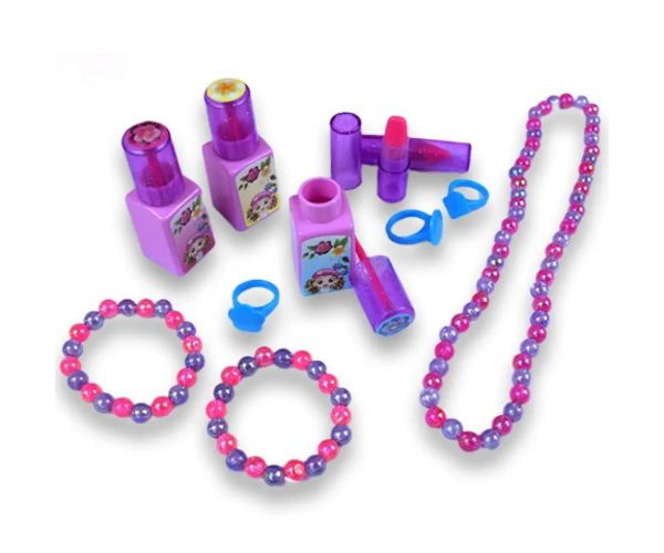 Masă de înfrumusețare portabilă cu bijuterii și accesorii de frumusețe