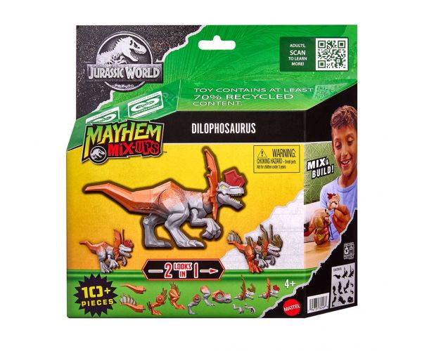 Jurassic World: Mayhem Mix-Ups DIY Dino Mutant Dilophosaurus - Mattel
