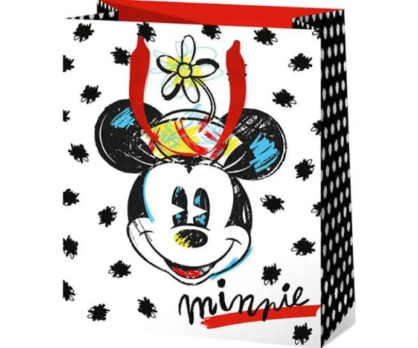 Minnie Mouse retro pungă cadou normală 11x15x6 cm