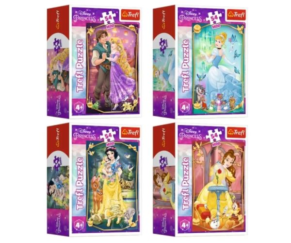 Frumoasele Prințese Disney puzzle mini de 54 de piese în mai multe variante - Trefl