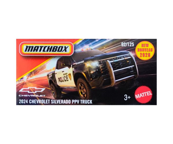 Matchbox: Mașină de jucărie 2024 Chevrolet Silverado PPV Truck în cutie 1/64 - Mattel