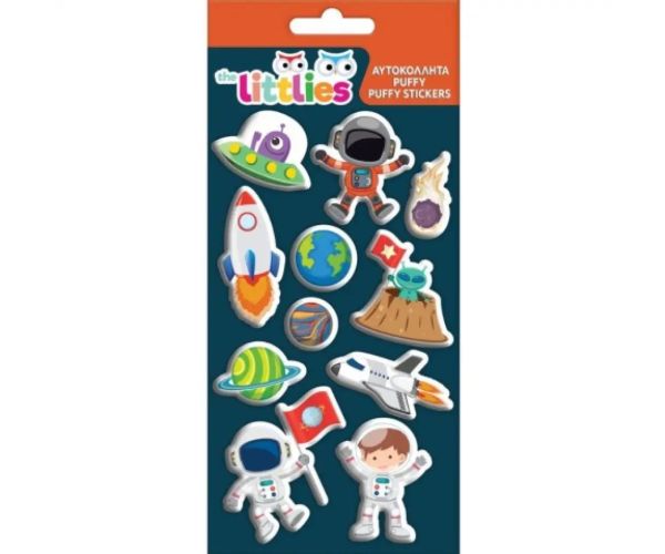 The Littlies: Spațiul cosmic 3D Puffy Stickers set 10x22cm