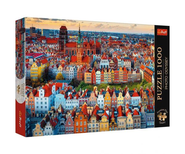 Orașul Gdańsk din Polonia puzzle premium de 1000 de piese - Trefl