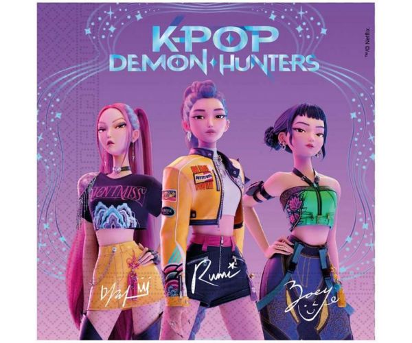 Set de șervețele de hârtie K-Pop Vânători de demoni - 2 straturi, 33 x 33 cm, 20 buc.