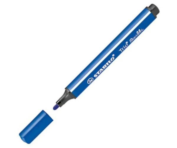 Stabilo: Trio Scribble triunghi marker culoarea albastră