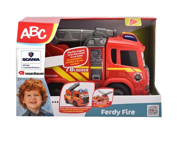 ABC Fredy Fire mașină de pompieri cu sunete și lumini 25cm - Simba Toys