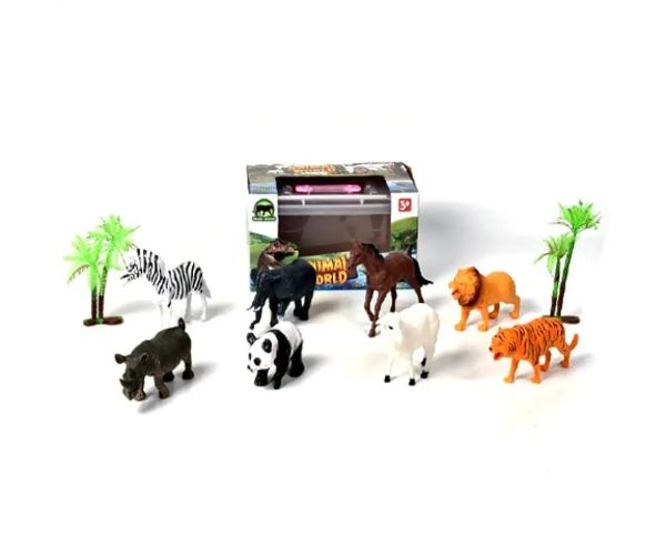 Animale africane set de joacă cu palmieri