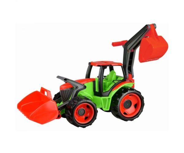LENA: tractor uriaş de culoarea roşu/alb 65cm