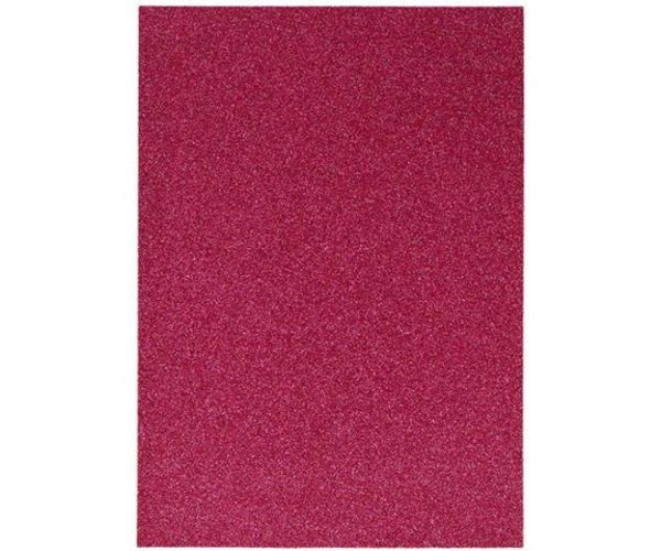 Spirit: Foaie burete spumă decorativă sclipici culoare fuchsia A4 1 bc