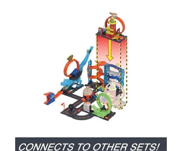 Hot Wheels City: Statie de pompieri set de joacă - Mattel
