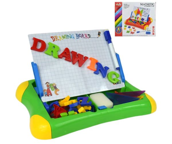 Drawing Board: Tablă de desen magnetică multifunctională cu marker si litere 30x24cm