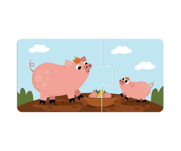 Luna: Primul meu puzzle – Mamele animale și puii lor 10x2 bucăți joc de asociere