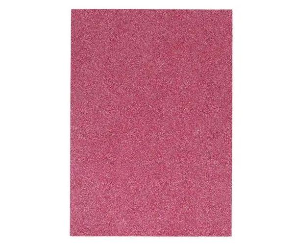 Spirit: Burete spumă foaie sclipici decorativ culoarea roz A4 1bc