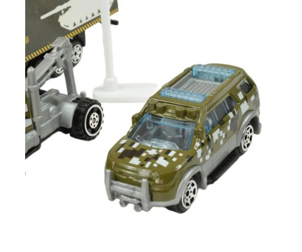 Chariot Die-Cast: Set vehicul militar metalic cu accesorii în două versiuni