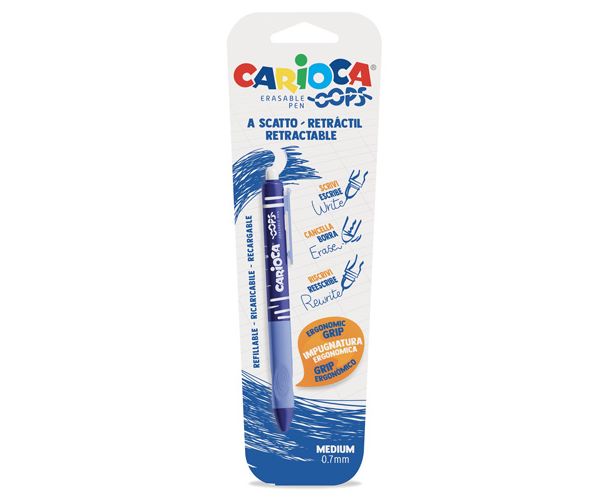 Oops pix albastru cu buton care se poate șterge 0,7mm - Carioca
