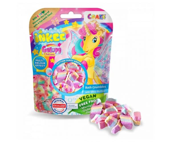 Craze Inkee: Galupy Unicorn Bombe de baie vegane în formă de cristale