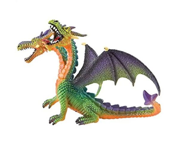 Figurină de joacă dragon verde cu cap dublu - Bullyland