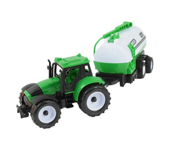 Farmer Truck: Set tractor fermier din trei părți cu remorcă 28cm