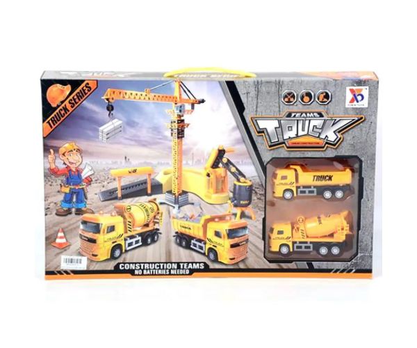 Set de joacă construcție cu 2 bucăți de mașină