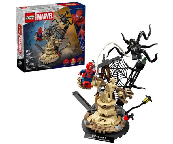 LEGO® Marvel: Bătălia uriașă dintre Spider-Man și Sandman (76334)