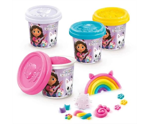 Casa de păpuși Gabby: Set de 4 plastilină pentru pisici