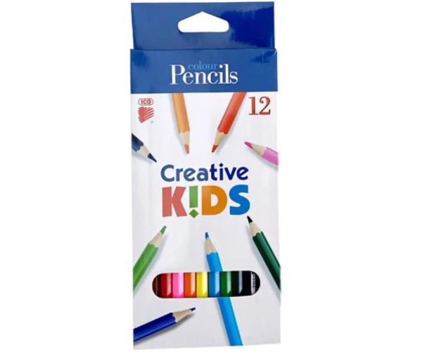 ICO: Creative Kids creion colorat hexagonal 12 bucăți set