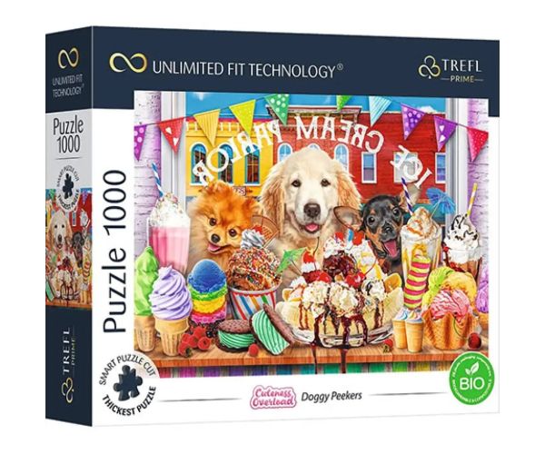 Doggy Peekers 1000 bucăți UFT puzzle - Trefl