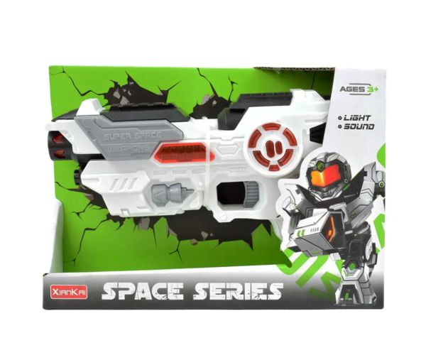Space Series: Armă spațială cu suport, lumină și sunet 25cm