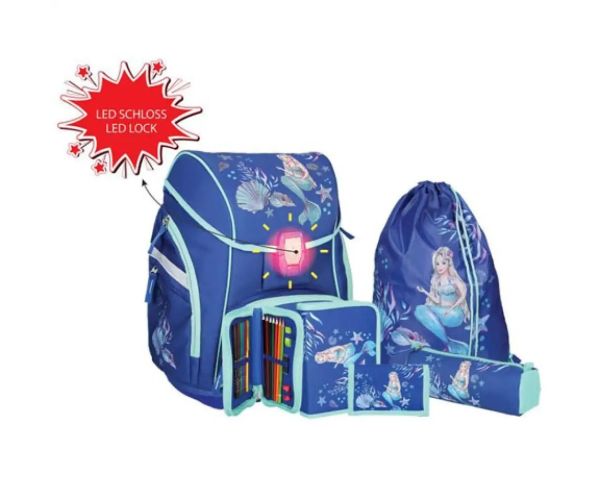Spirit: Sirenă albastră 5 bucăți set rucsac cu accesorii