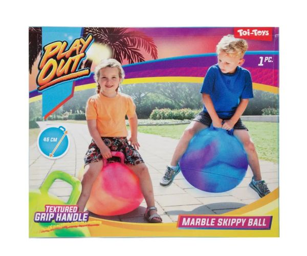 Play Out: Minge săritor cu model de marmură în mai multe variante 45 cm 1buc