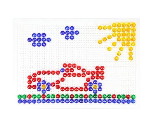 LENA: Mosaik biluțe transparente set creativ 10mm 260 de bucăți