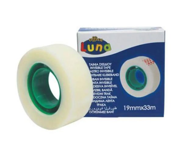 Lipici transparent 19 mm în cutie 33 metri 1 bucată