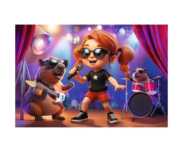 Connect Sue puzzle cu 70 de piese și 6 cuburi de construcție - Trefl