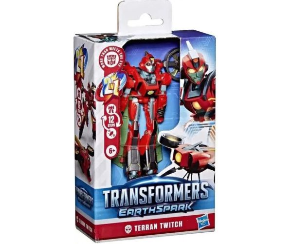 Transformers: EarthSpark Deluxe Terran Twitch figurină acțiune robot transformabilă - Hasbro