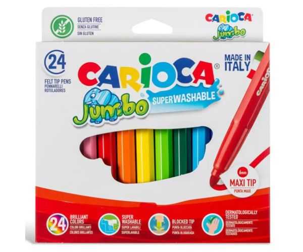 Jumbo set markere 24 bucăţi - Carioca