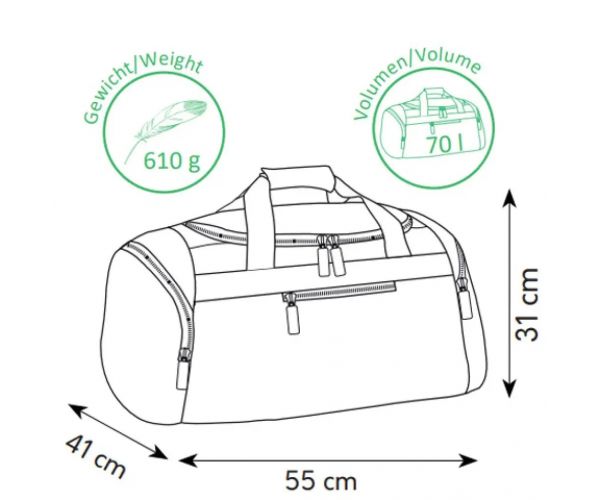Spirit: geantă de sport culoarea roz cu model 55x31x41cm