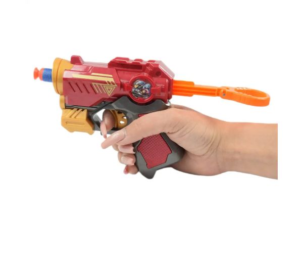 Cool Soft Bullet Gun: Pistol mic cu cartușe de culoare roșie 14cm