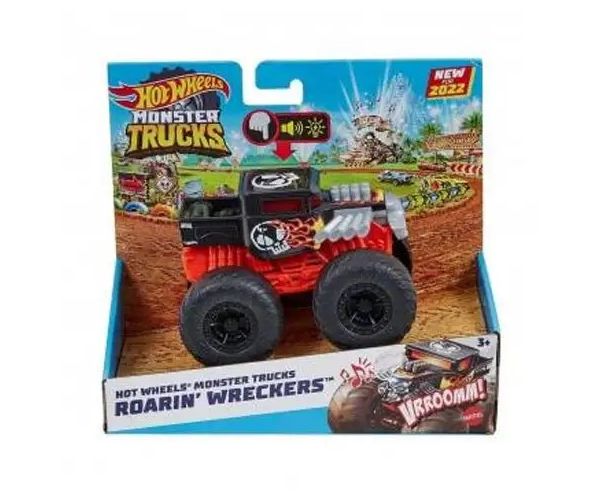 Hot Wheels: Monster Trucks Roarin Wreckers mașină mică cu lumină și sunet 1/43