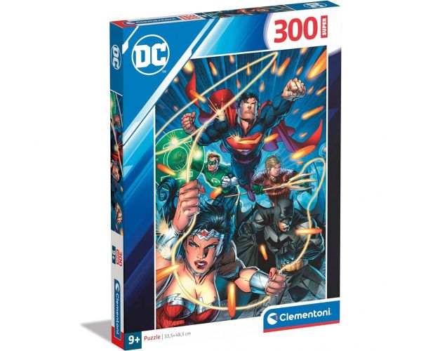 DC Comics: Liga Dreptății puzzle super de 300 de piese - Clementoni