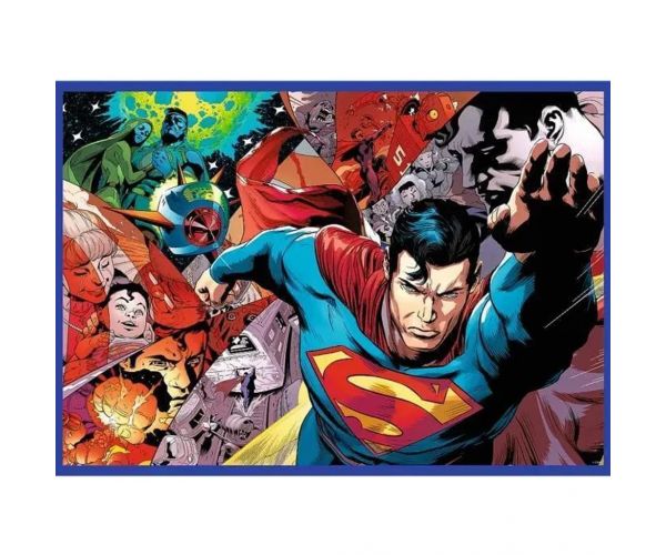 DC: Superman cel curajos puzzle 4x250 piese - Trefl
