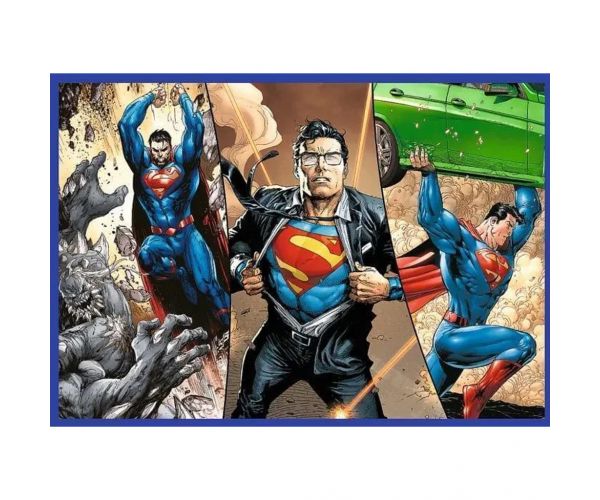 DC: Superman cel curajos puzzle 4x250 piese - Trefl